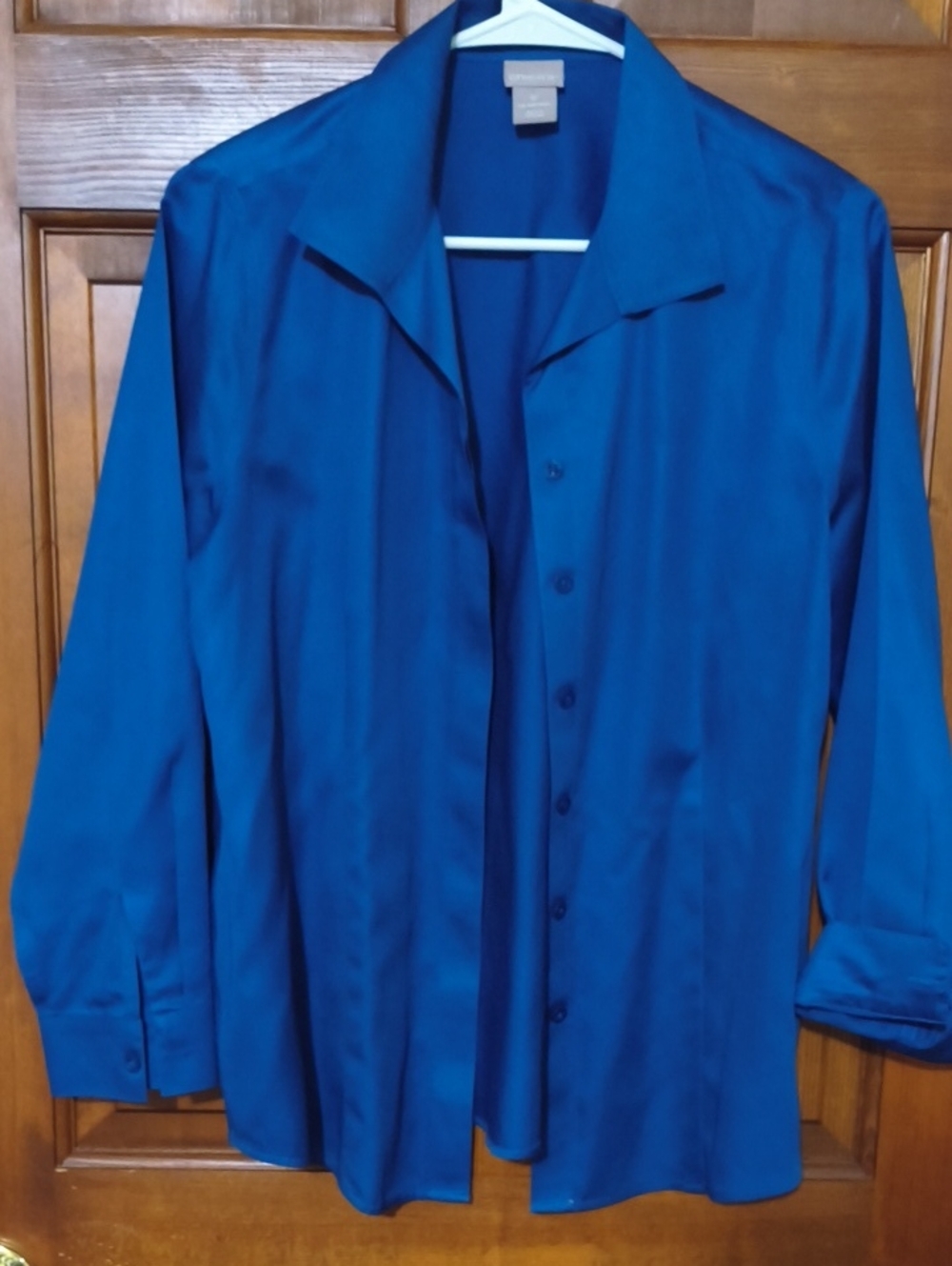 Chico's Royal Blue Shirt - Long Sleeve Size 1P